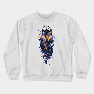 A wolf spirit watercolor Crewneck Sweatshirt